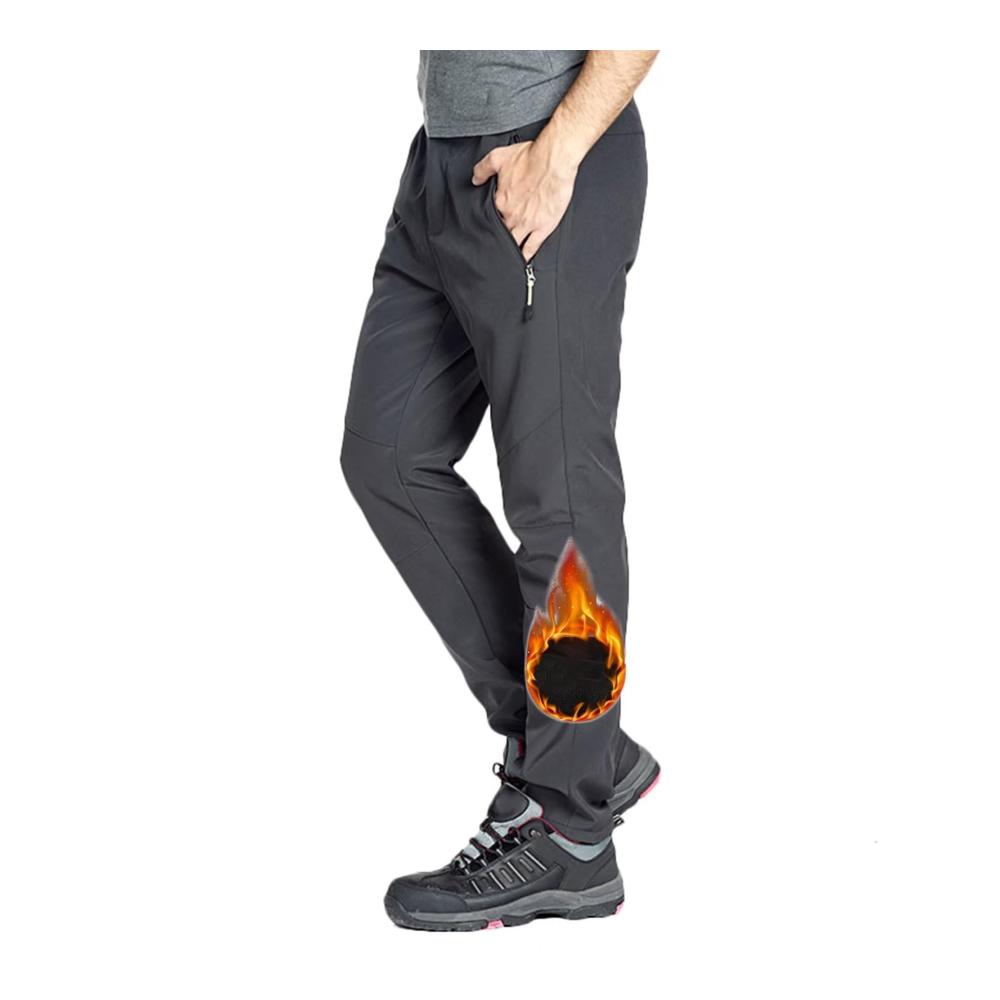 Wasserdichte Herrenhose mit Fleece-Futter | Ski-Schnee-Wanderhose | Softshell-Hose mit Taschen | Winddichte Thermohose für maximale Wärme und Komfort