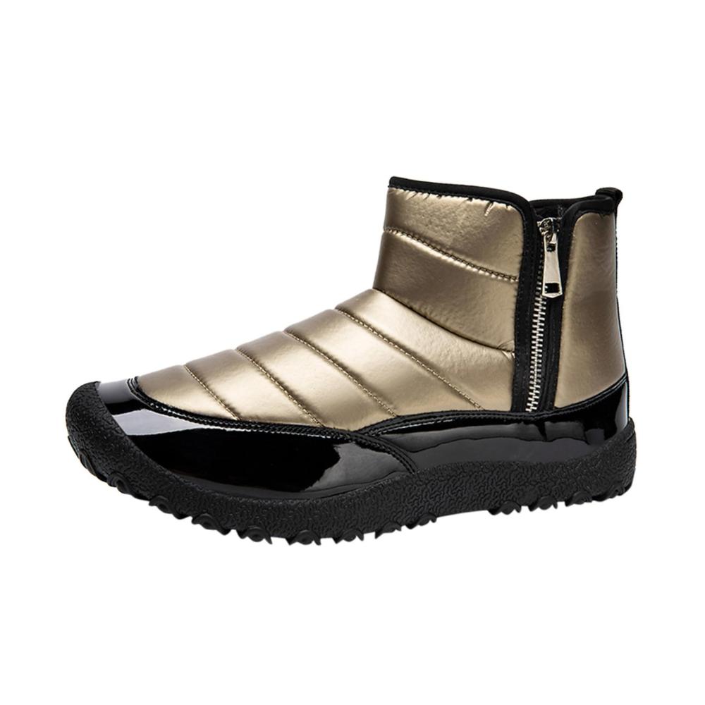 Winterstiefel Herren - Wasserdichte Schneeschuhe mit Warmfutter Atmungsaktivität und Traktion für Schnee- und Winterwandern