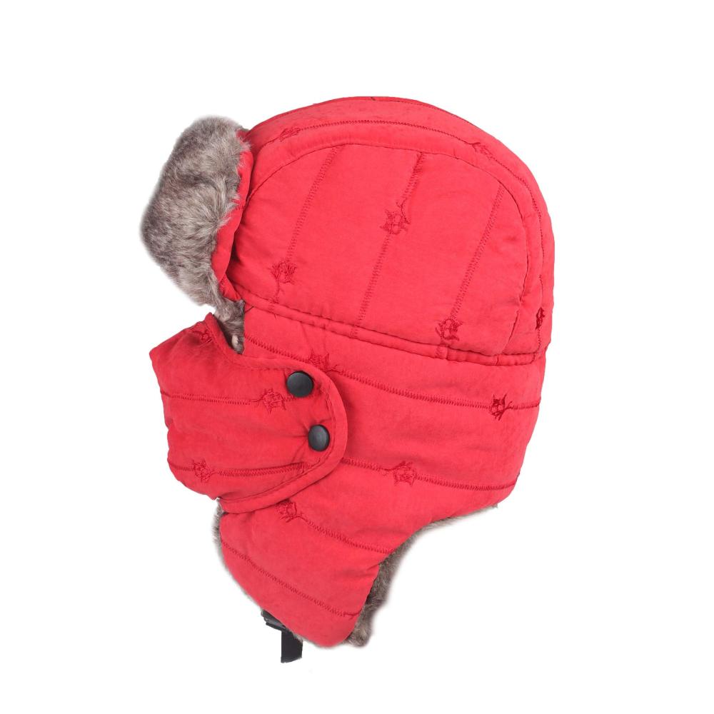 Winter Fliegermütze Unisex | 3-in-1 Bombermütze mit Halswärmer Ohrenklappe & abnehmbarem Gesichtsschutz | Winddichte Trappermütze für Skifahren und Radfahren | Ideale Wintermütze für Damen und Herren