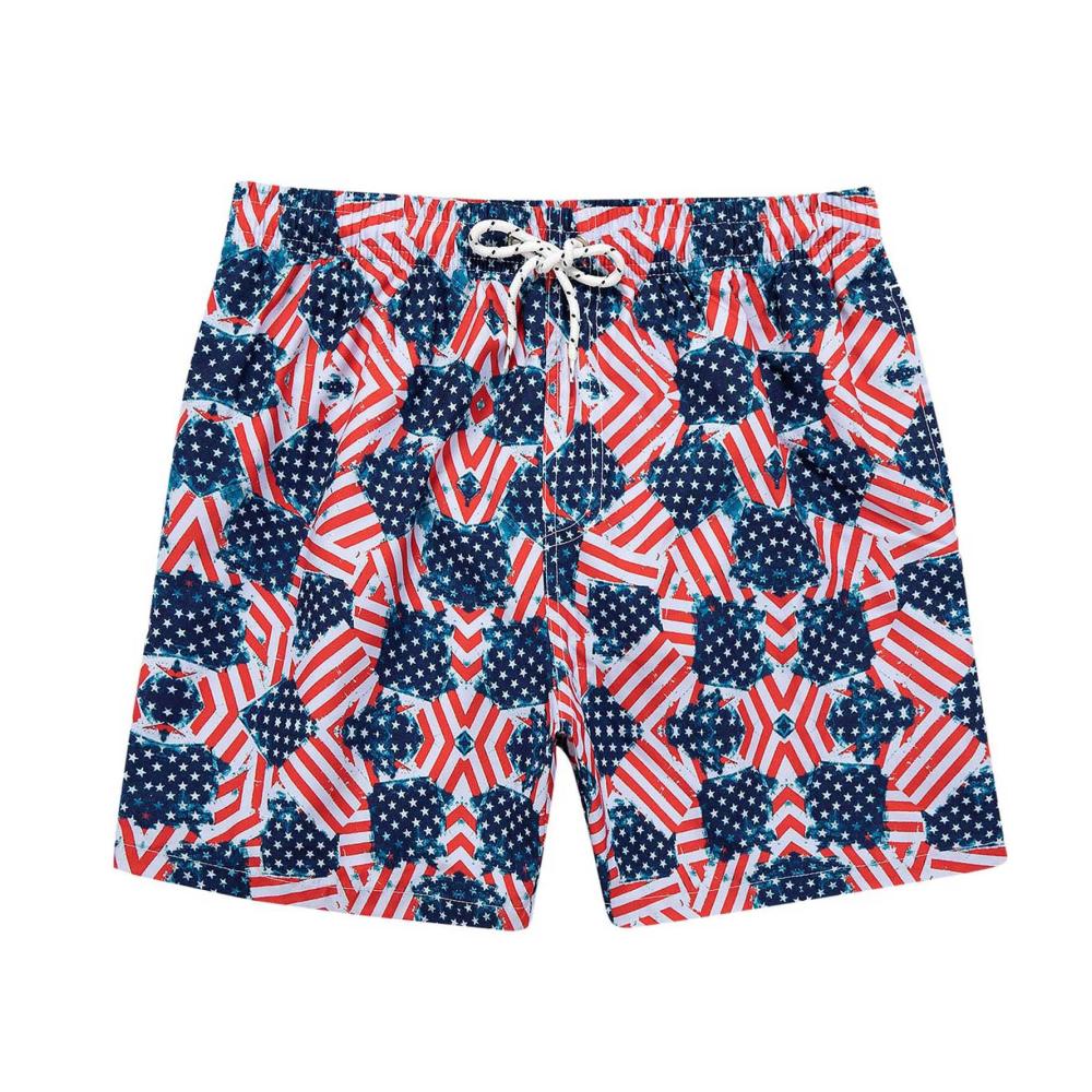 Neopren Badeshorts für Herren mit Taschen - Bedruckte Beach Shorts für Fitness Bodybuilding und Sommer Schwimmen