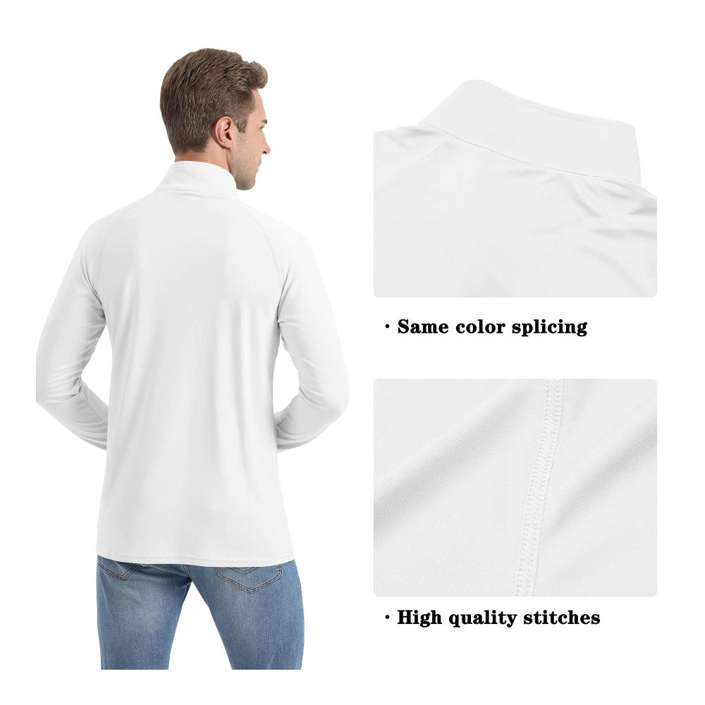 Jungen Herren Rashguard UV-Schutz 1/4 Reißverschluss UPF 50 Langarm Longsleeve Sportshirt
