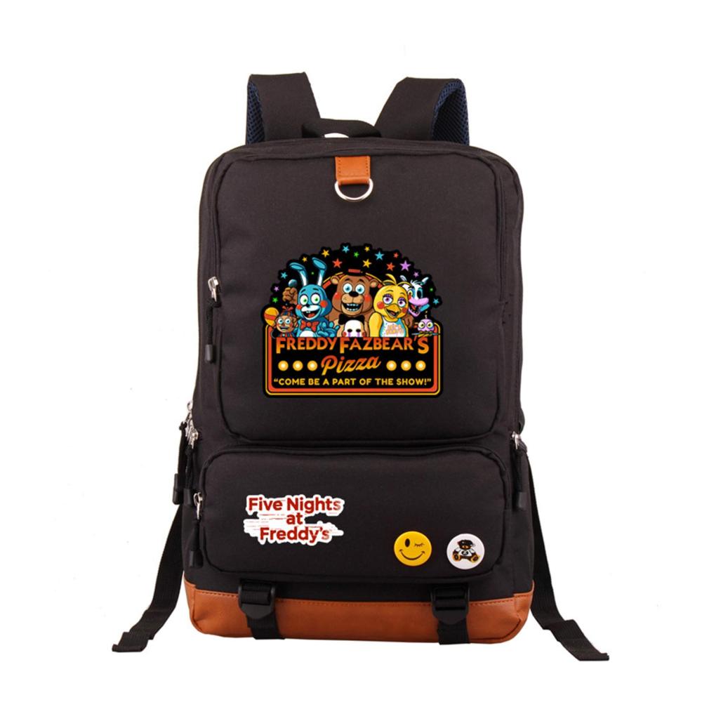 Fre-ddy Five Nights Kinderrucksack Mädchen FNAF Schultasche mit Niedlichem Bärenmotiv - Große Größe