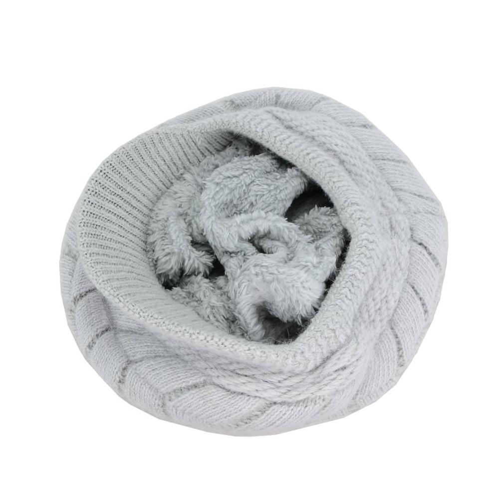 Strickmütze Damen Winter – Warme Rippstrick-Mütze mit Visier und Plüschfutter – Ideal für kaltes Wetter – Dicke Beanie mit Woll-Schneekappe