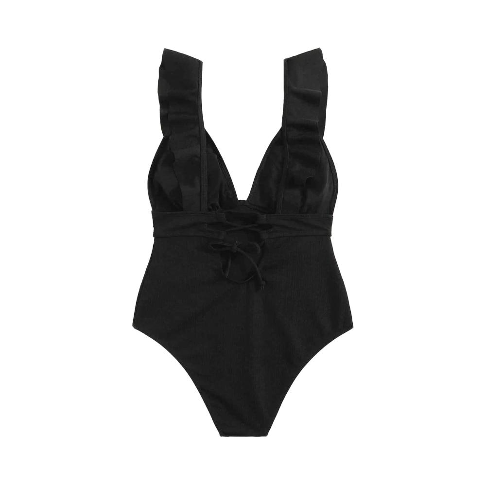 Figurformender Monokini für Damen - Bauchweg Badeanzug in großen Größen für einen schlanken Strandlook