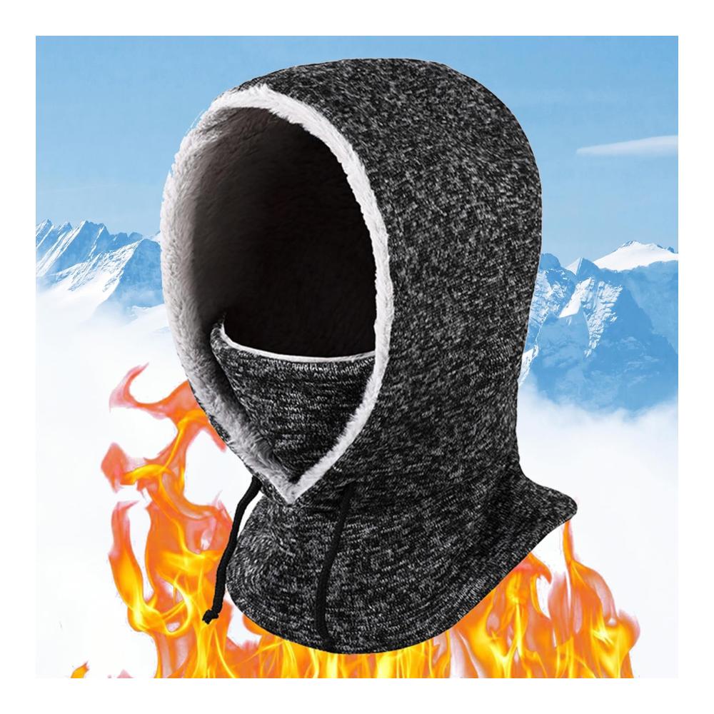 Winddichte Sturmhaube mit Fleece-Futter für Herbst und Winter | Vollgesichtsschutz für Outdoor-Aktivitäten Skifahren und Reiten | Verstellbarer Kordelzug | Kälteschutz-Kationischer Sport-Hut