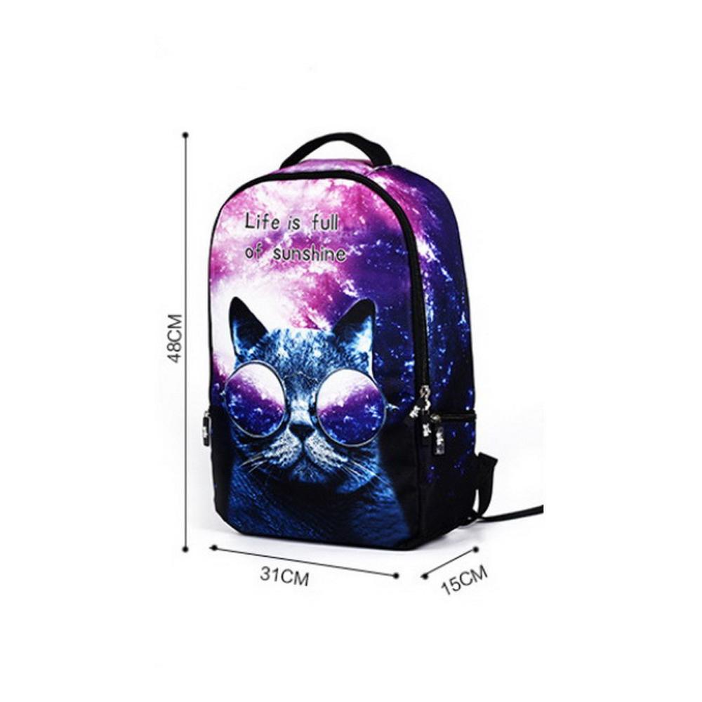 ACME Unisex Schulranzen Rucksack - 3D Tiere Polyester Schultasche 31x15x48cm Leicht und Langlebig
