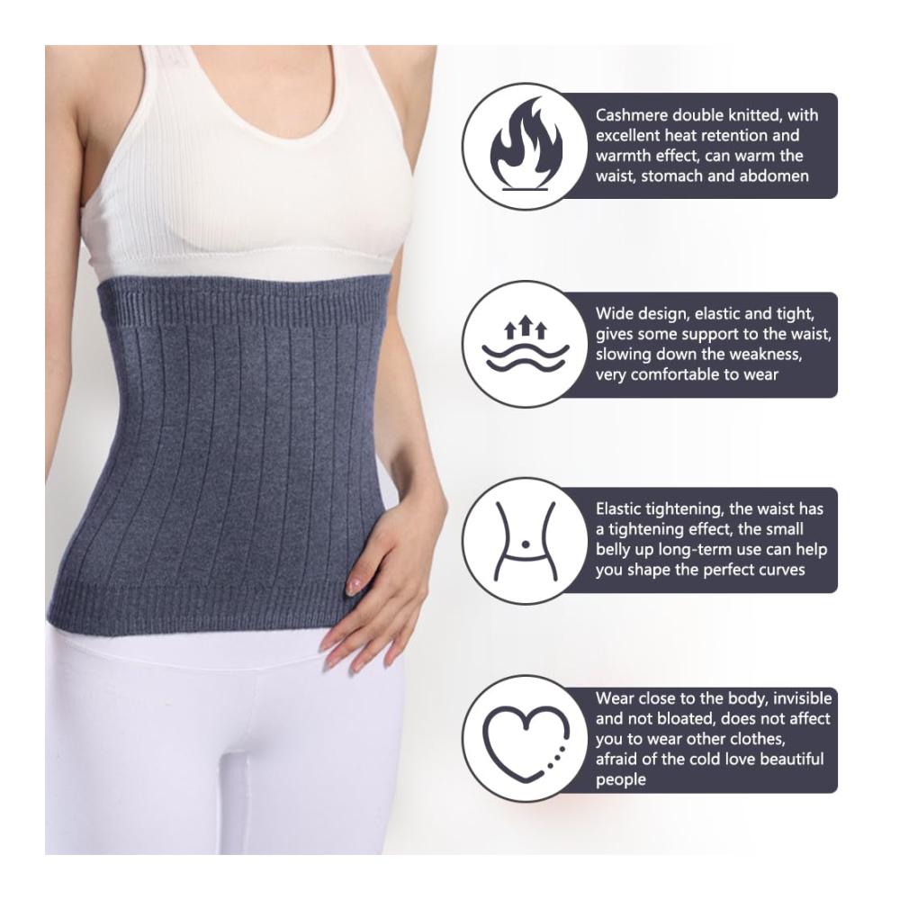 2er Set Elastische Nierenwärmer für Damen Herren & Kinder - Rücken- und Taille Wärmer für Komfort und Schutz - Nierenstulpen Hüft- und Bauchwärmer