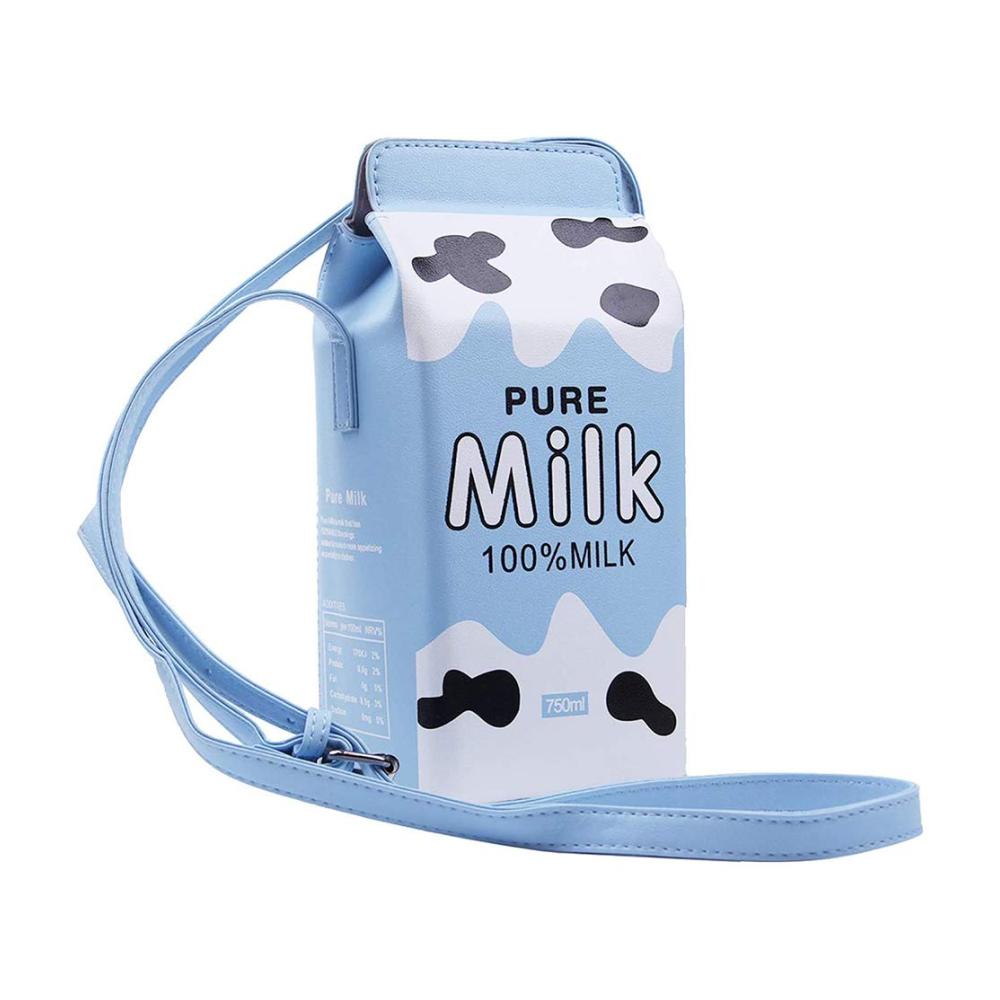 Milchkarton-Design Umhängetasche Haplws Strawberry Milk Box Crossbody Bag & Pen Box