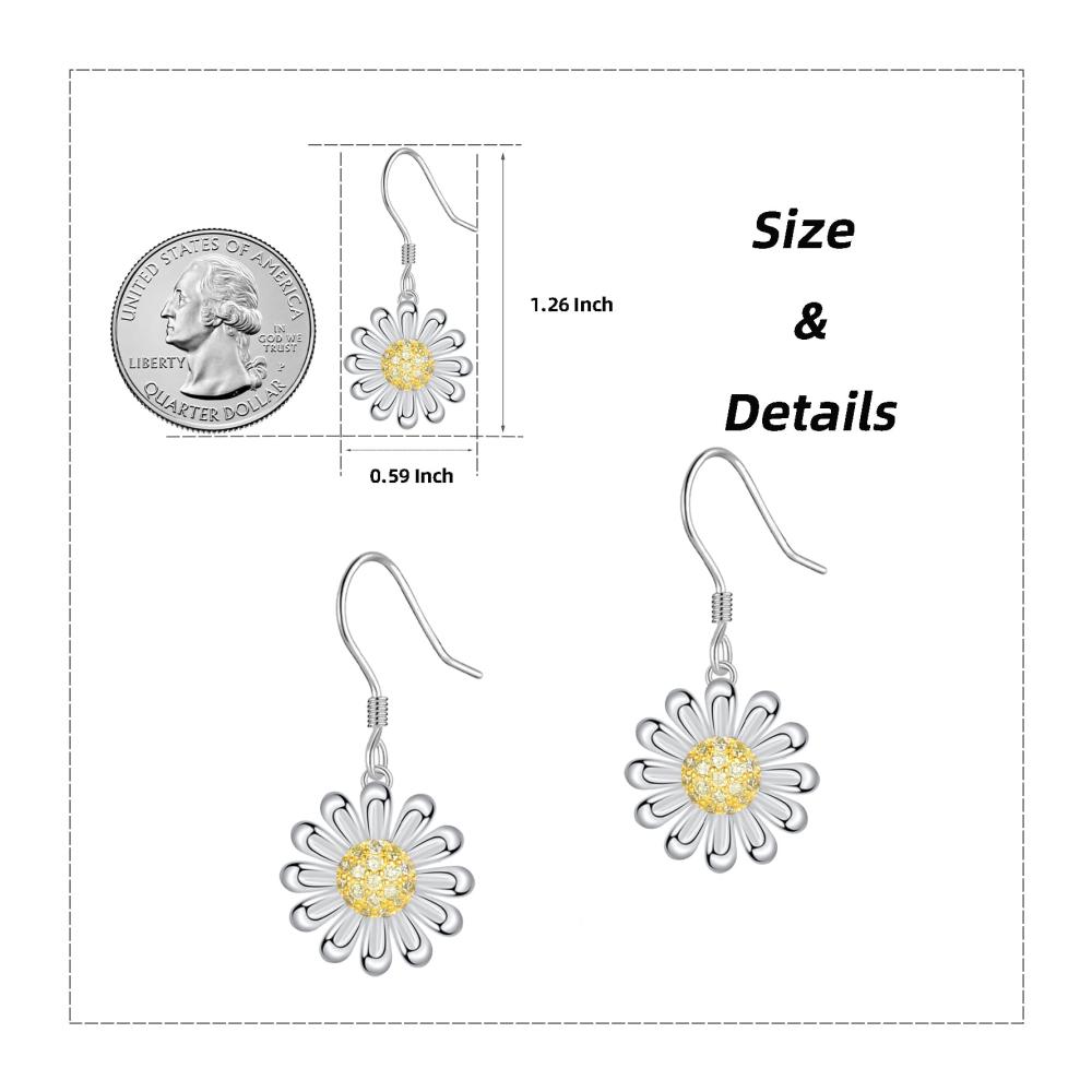 925 Sterling Silber Blumen-Tier Ohrringe - Hypoallergener Schmuck für Damen & Mädchen