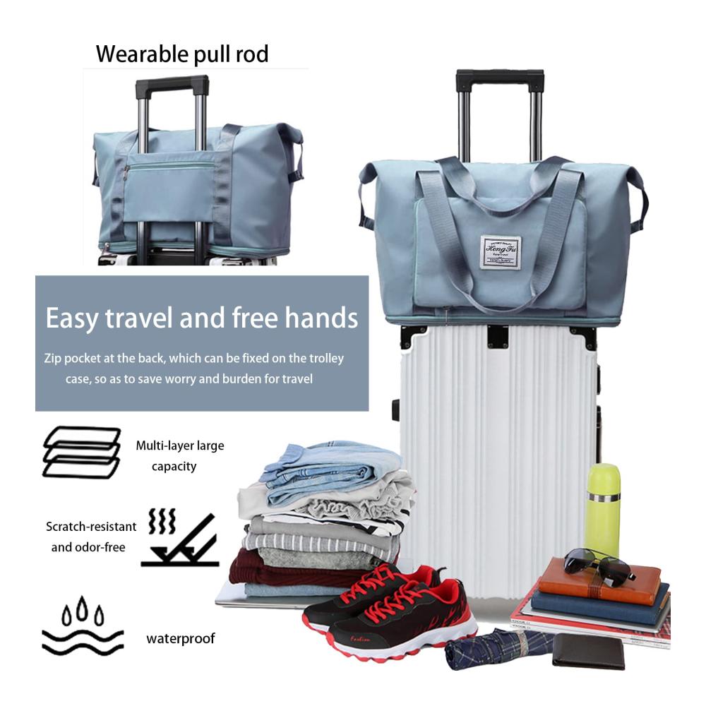 YOUYIKE Reisetasche - Faltbar Großes Fassungsvermögen Wasserdicht - Ideale Sport- und Reisebegleitung für Damen und Herren