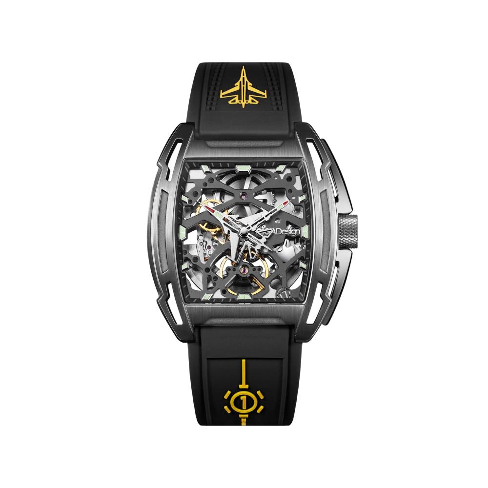 CIGA Design Automatikuhr Herren - Z Serie Flugzeugträger-Ausgabe Edelstahl mit Titan-IP-Beschichtung stilvolle Armbanduhr für Männer