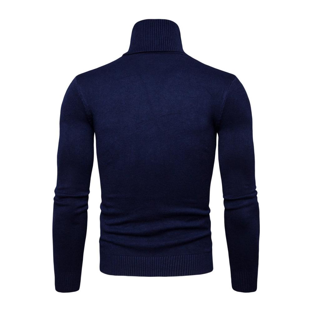 Herren Strickpullover mit Stehkragen - Slim Fit Turtleneck Sweater für Wärme und Stil