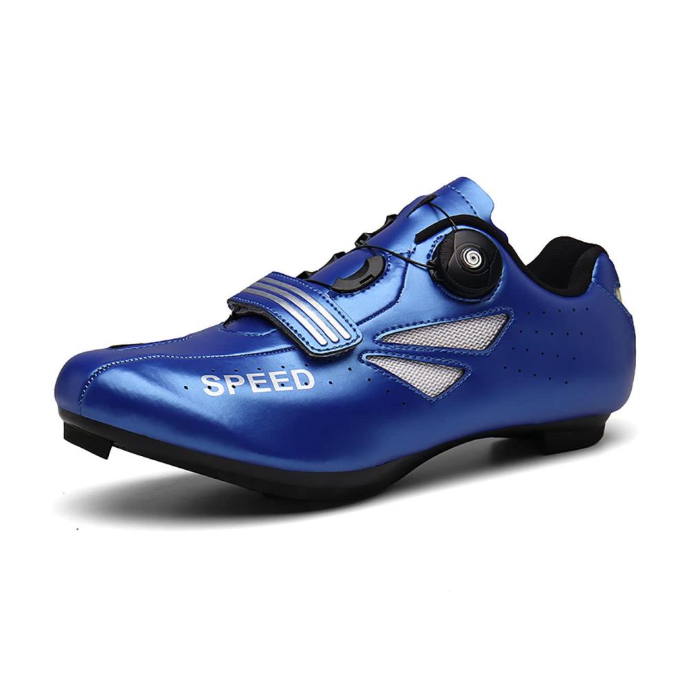Fahrradschuhe für Erwachsene Straßentaugliche Radsportschuhe mit Klettverschluss Dreh-Schnürsenkeln & Anti-Rutsch-Stoßdämpfung - Indoor/Outdoor-Komfort