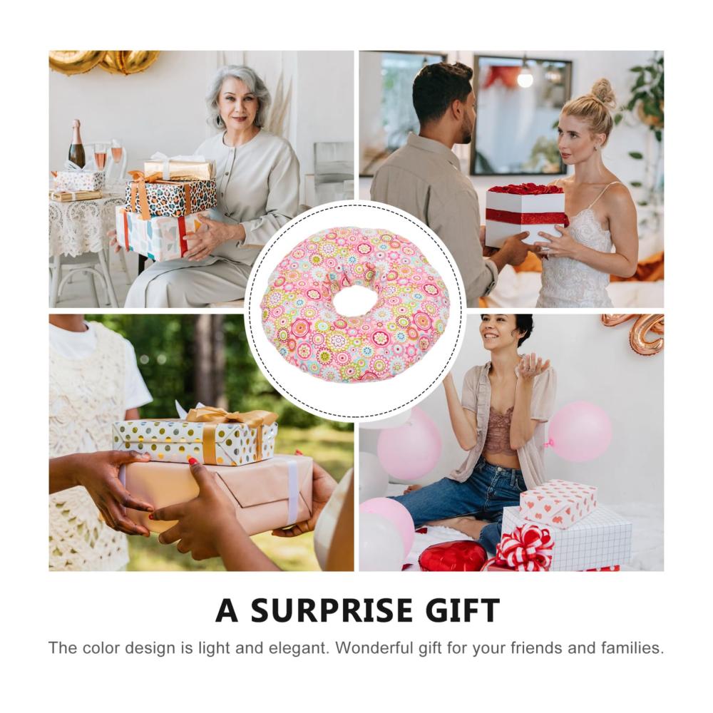 Orthopädisches 4er Set Tragbare Ohrkissen für ergonomischen Komfort - Ideal als Schreibtisch-Kopfstützenkissen Reisekissen Donut-Kissen mit Piercing-Design für Seitenschläfer