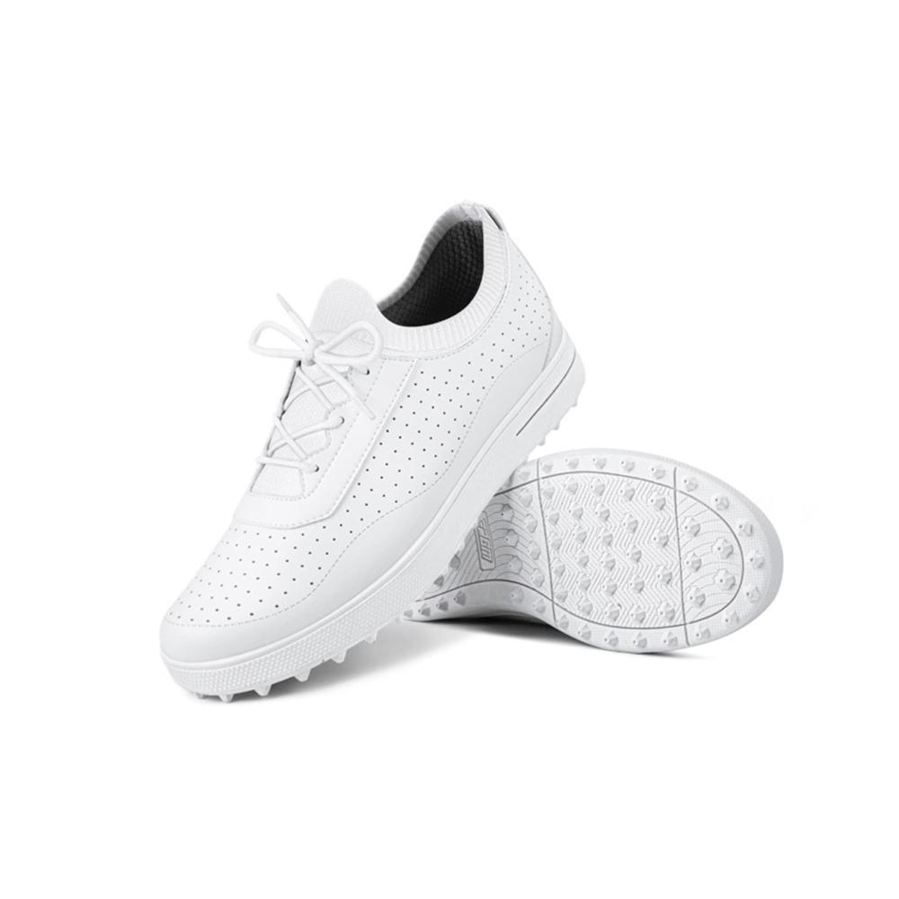 Golfschuhe Damen 38.5 Leichte Atmungsaktive Anti-Rutsch Spikeless Sommer Golfschuhe in Weiß - Ideal für ein sicheres und stylisches Golferlebnis
