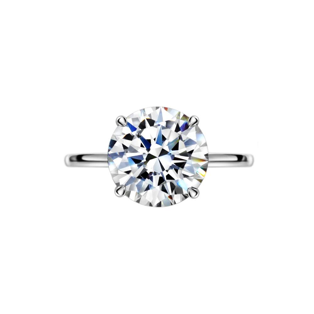 925 Sterling Silber Ringe für Damen - 4 Karat CZ Verlobungsringe | Glänzende Cubic Zirkonia Eheringe | Paar Ring Set für Hochzeit und Versprechen - Trauringe Schmuck
