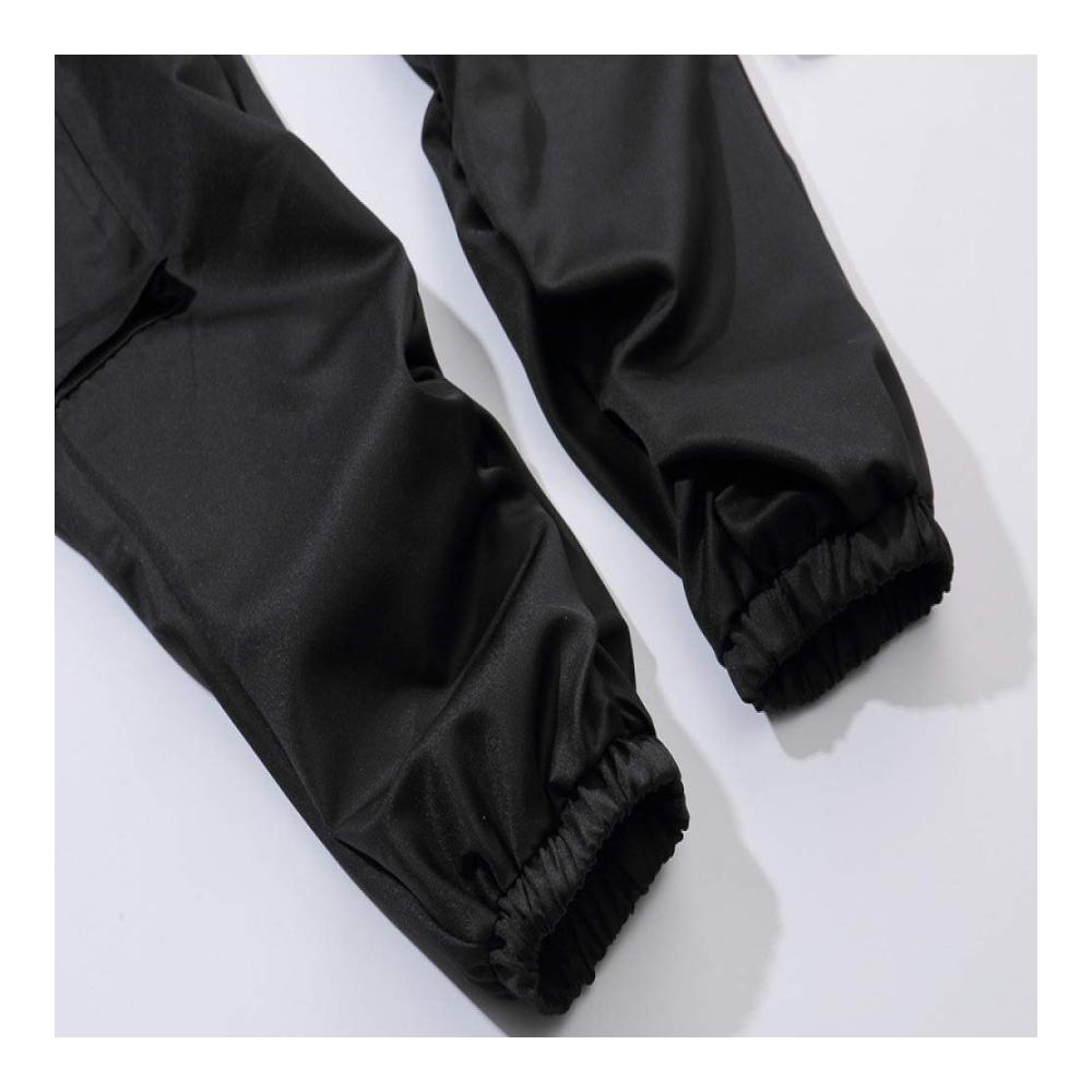 Herren Jogginghose Herbstmode Slim Fit Cargohose mit Multi-Schnallen Bändern und Taschen für lässigen Hip-Hop-Style und Streetwear-Chic