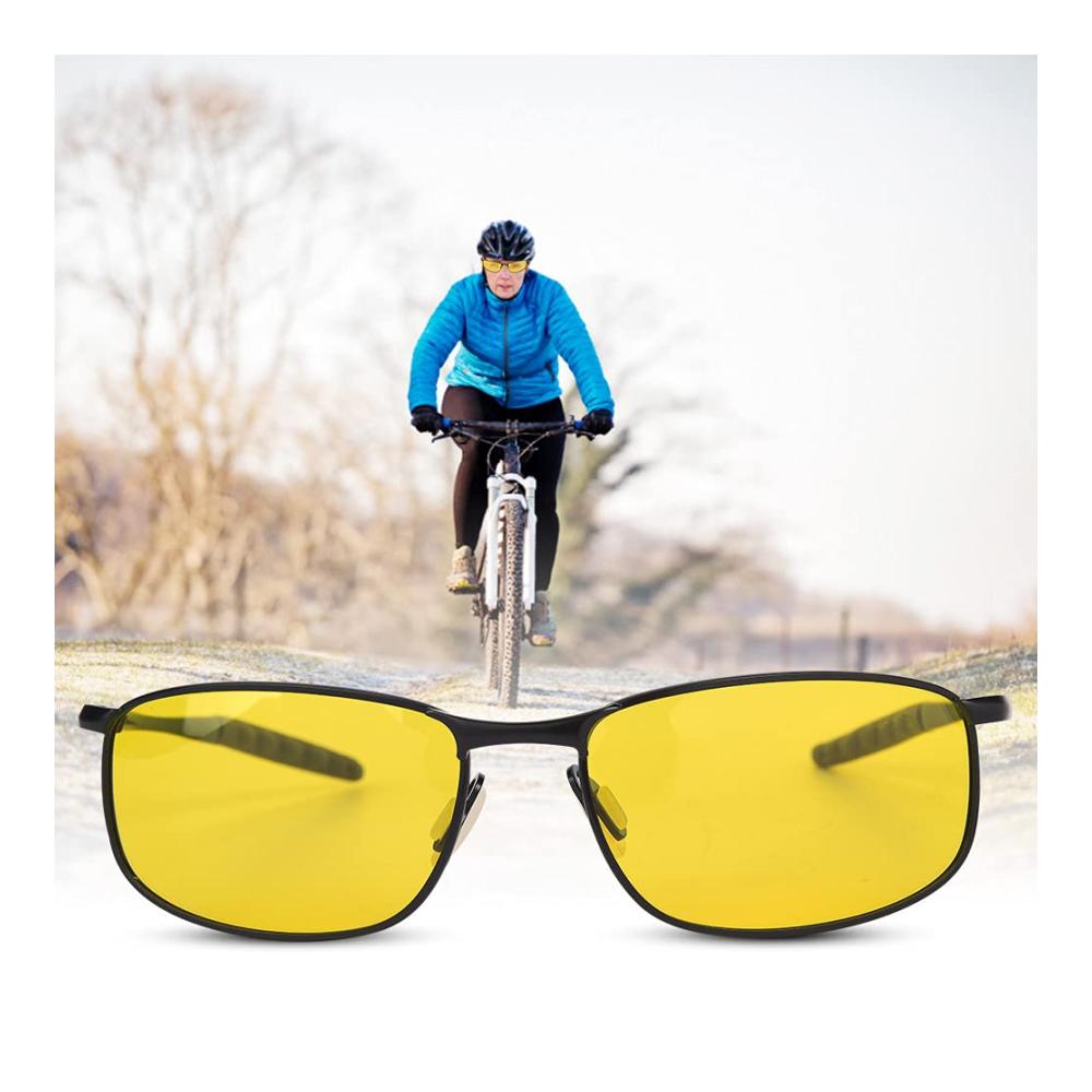 Nachtsichtbrille für Autofahrten - Polarisierte HD-Sonnenbrille mit Anti-Glare-Schutz | Getönte Sicherheitsbrille für Männer und Frauen | Inklusive praktischer Zip-Box