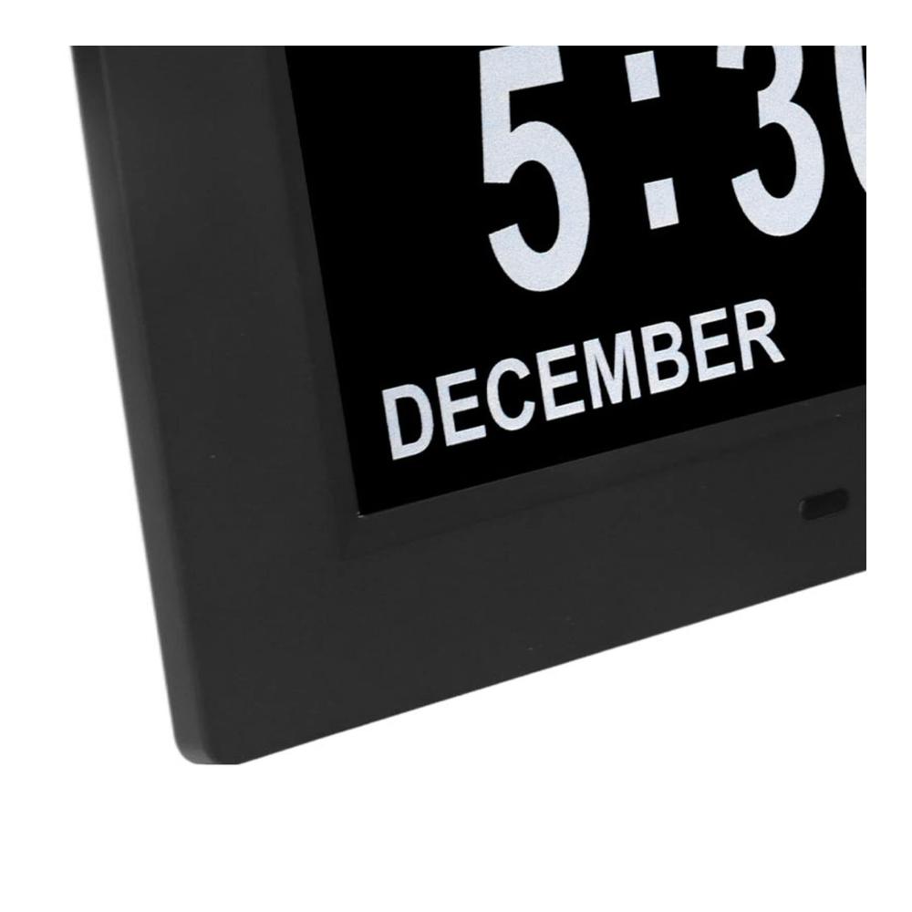 Digitale Kalender Tagesuhr mit 8 großen Anzeigen 5 individuell einstellbaren Alarmen und automatisch anpassbarer Helligkeit - Perfekte Demenz Uhr für Senioren