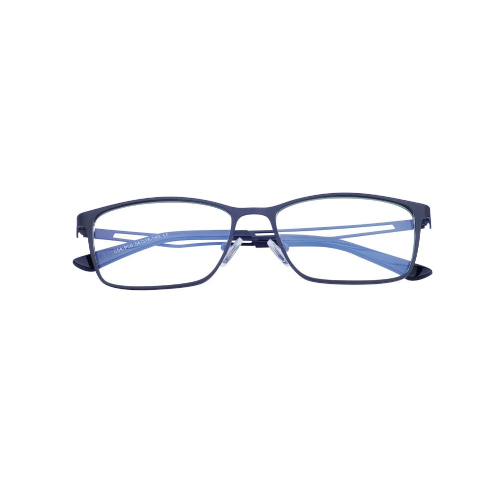 Rechteckige Metallrahmen Computerbrille für Herren mit Blaulichtfilter und UV-Schutz - Anti-Müdigkeit Brillenfassungen & Etuis