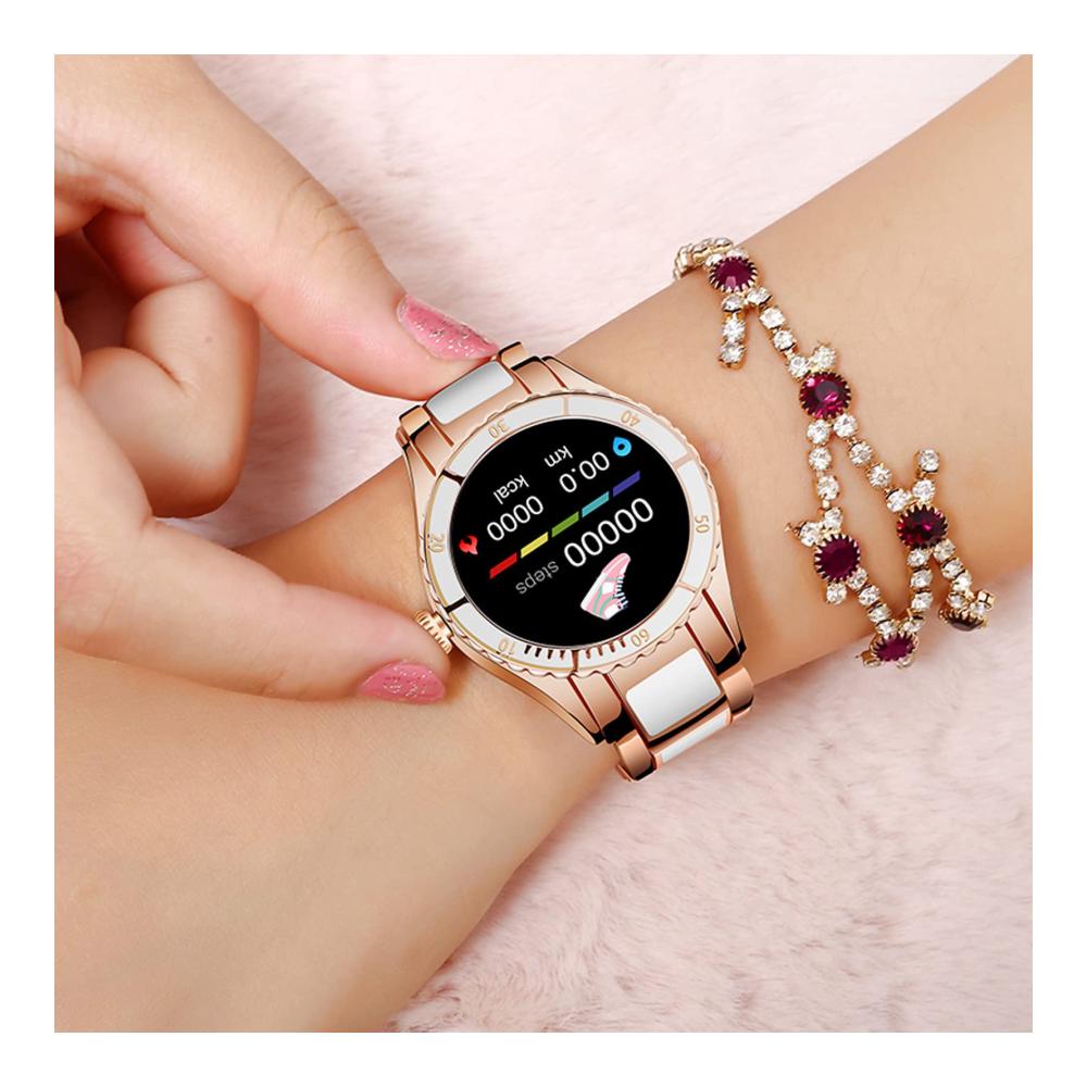 Elegante Damen Smartwatch Bluetooth Anruf Musiksteuerung Fitness Tracker Aktivitätstracker Pulsuhr Stoppuhr Schlafmonitor Schrittzähler Kalorien - Fashion und Luxus vereint