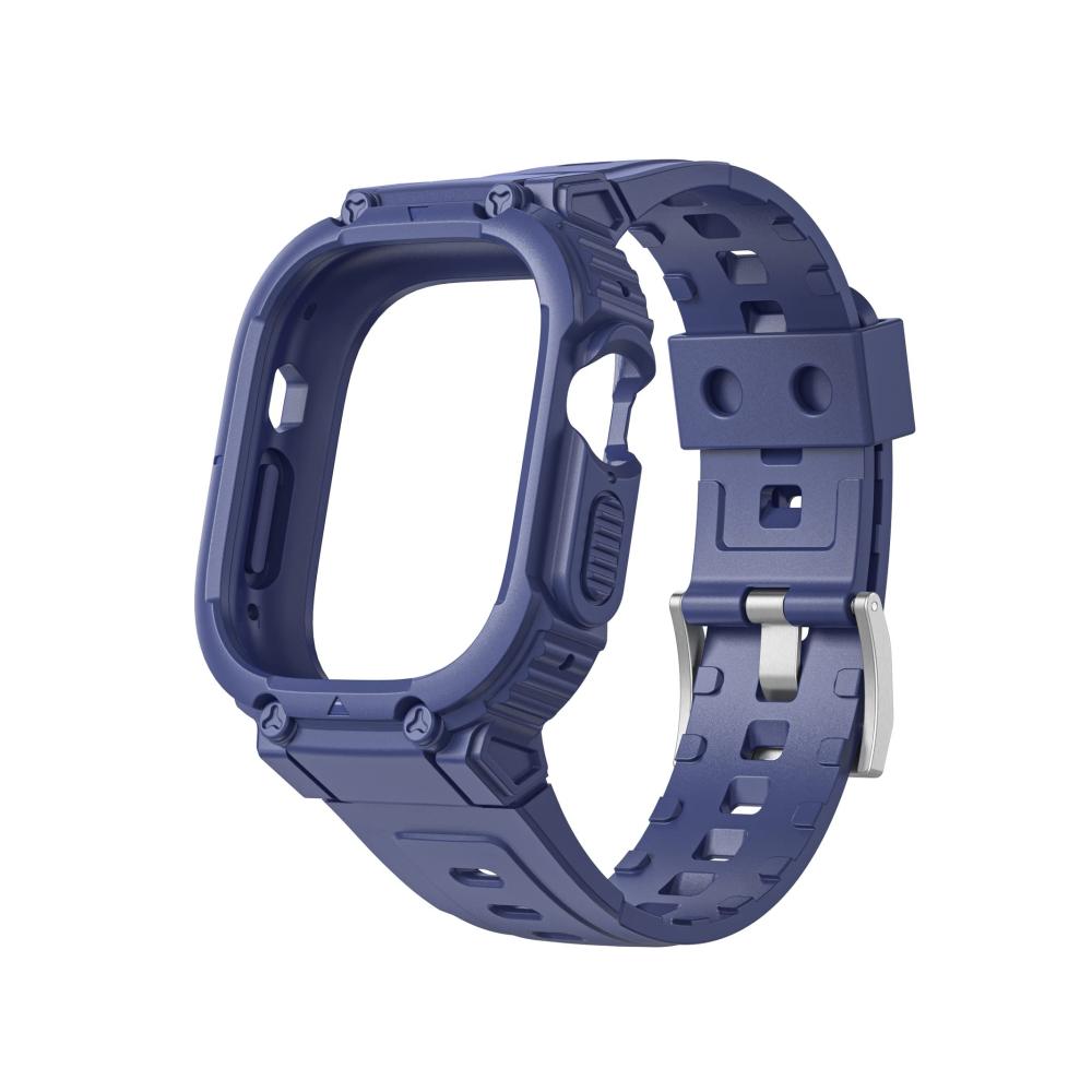 Apple Watch Series 8 7SE654 TPU Silikon Armband mit Ultra 49 mm Schutzhülle - Passend für 41/45/40/44 mm Uhren - Hochwertiges Uhrenarmband