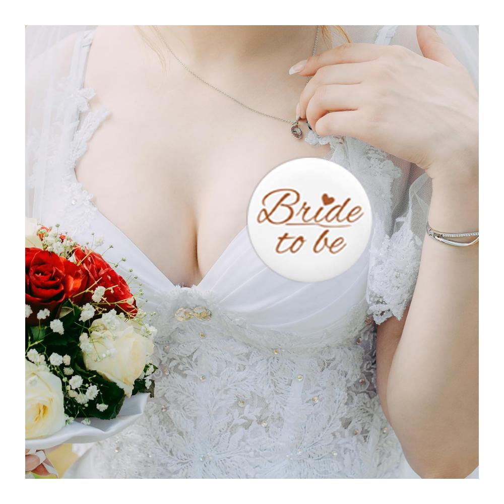 JGA Accessoires Set 18 Roségold Buttons für Junggesellinnenabschied Braut Team Hochzeit & Polterabend