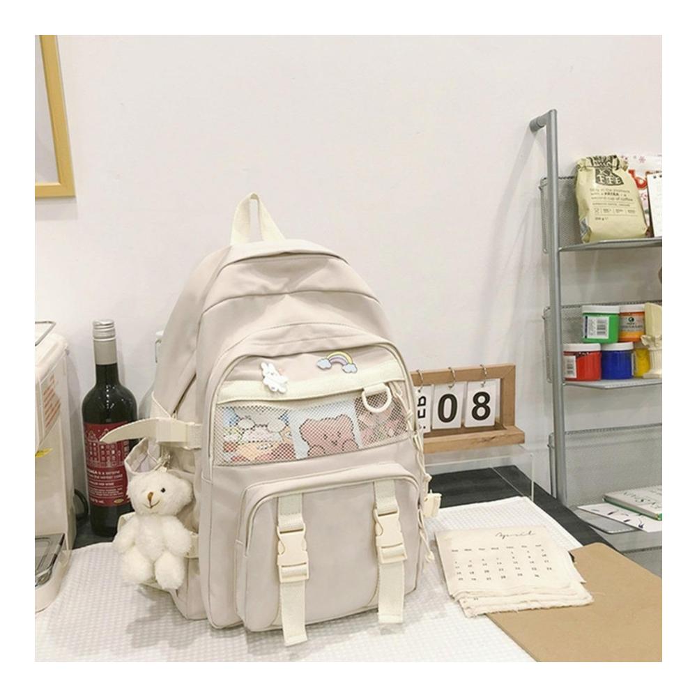 Ästhetischer Mädchen-Rucksack für Schule und Reisen mit Laptoptasche