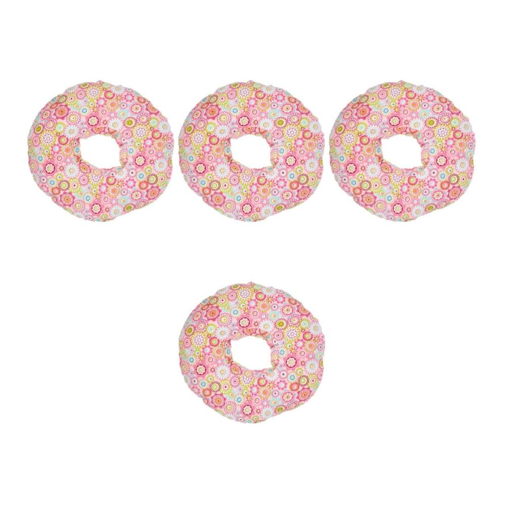 Orthopädisches 4er Set Tragbare Ohrkissen für ergonomischen Komfort - Ideal als Schreibtisch-Kopfstützenkissen Reisekissen Donut-Kissen mit Piercing-Design für Seitenschläfer