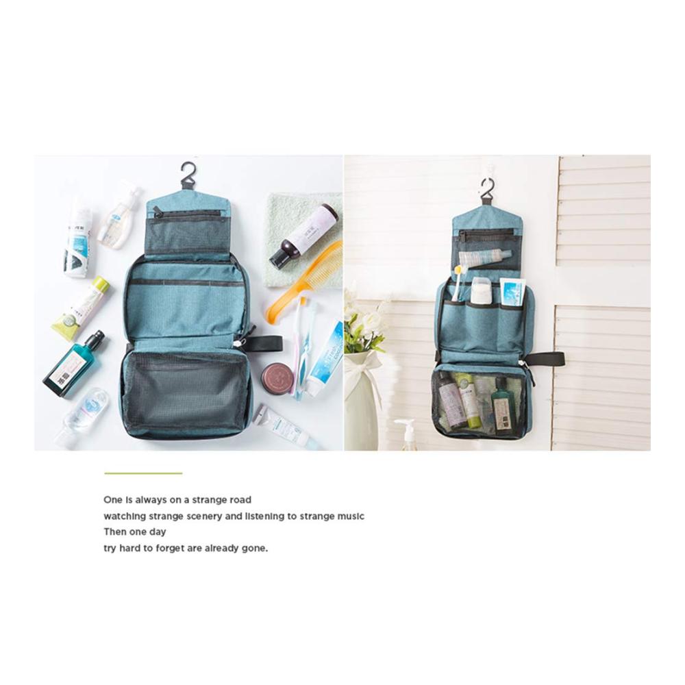 Haiying Reise-Kulturbeutel Faltbare Hängende und Wasserdichte Kulturtasche für Damen und Herren (Cyan) - Praktisch und Stilvoll