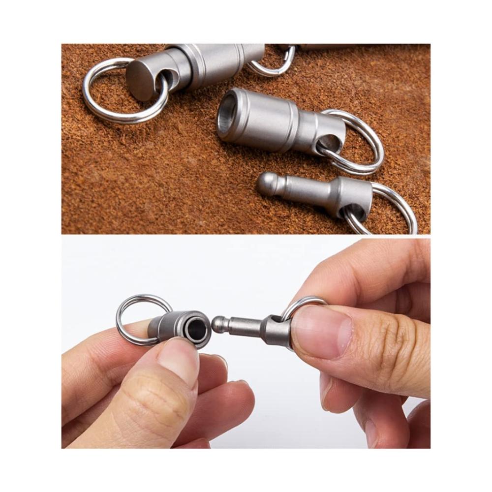 Schlüsselringe & Schlüsselbänder für Herren Premium Schlüsselanhänger-Set mit Schnellverschluss 360 Grad drehbar Karabiner und Schlüsselringen (3 Stück