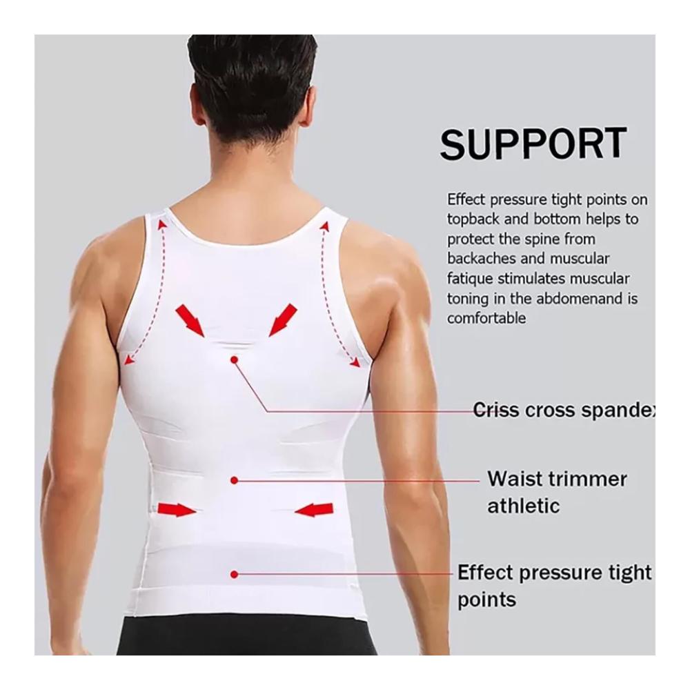 Herren Kompressions Tanktop SHAPERLUV Abs Slim Body Shaper für Sport