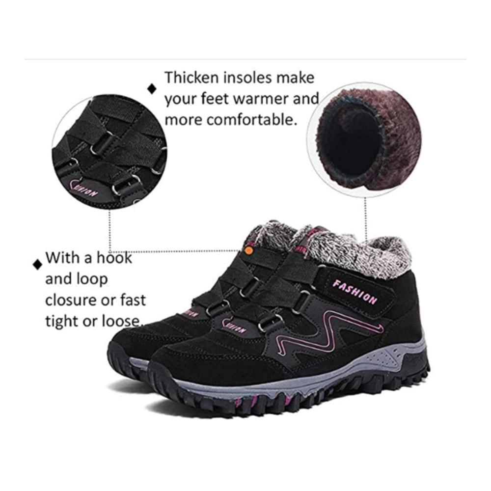 Winterstiefel für Damen Warme Trekking- & Wanderschuhe mit rutschfester Sohle