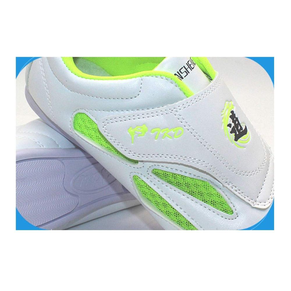 Kampfsportschuhe Atmungsaktive Taekwondo Schuhe aus leichtem PU-Leder für Boxen Kung Fu und Taichi