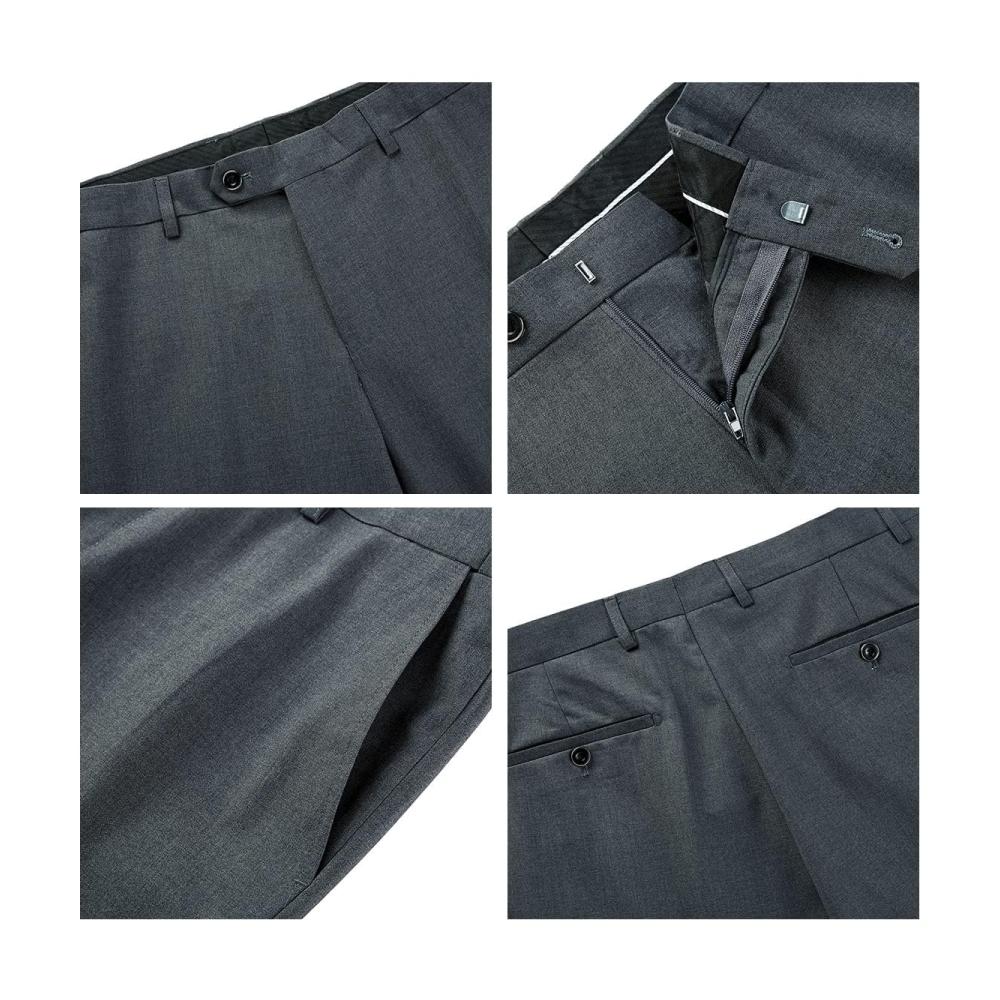Herrenanzug 3-teilig Slim Fit Anzug mit Ein-Knopf-Design Schalrevers für Hochzeit und Prom inklusive Blazer Weste und Hose