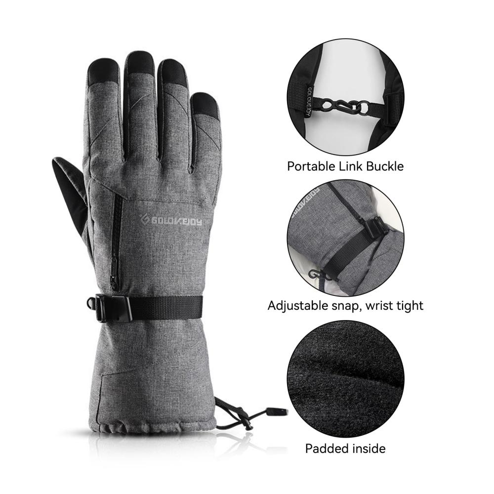 Thermo-Touch Winterhandschuhe Wasserdichte Skihandschuhe für Herren und Damen - Perfekt für Skifahren Motorradfahren Wandern und mehr