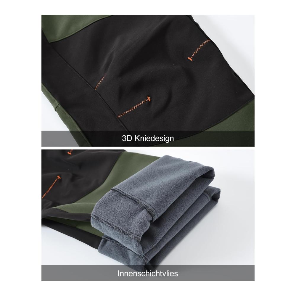 Herren Outdoorhose Wasserdichte Softshellhose für Winter Trekking Skifahren und Snowboarden