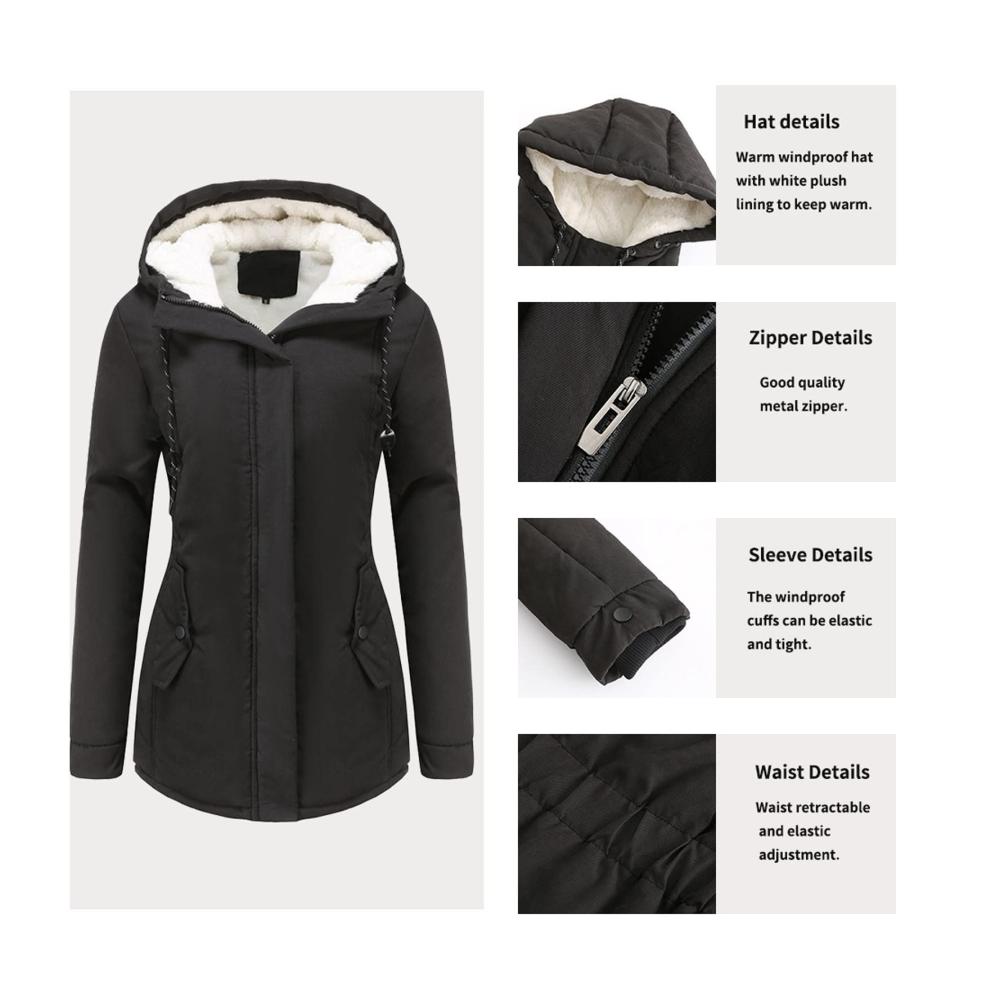 Damen Winterjacke – Leichte Daunenjacke Wasserdichter Daunenparka Warmer Wintermantel Regendichter Softshell-Mantel | Elegant und Warm – Jacken Damen Coat für den Perfekten Winterstil