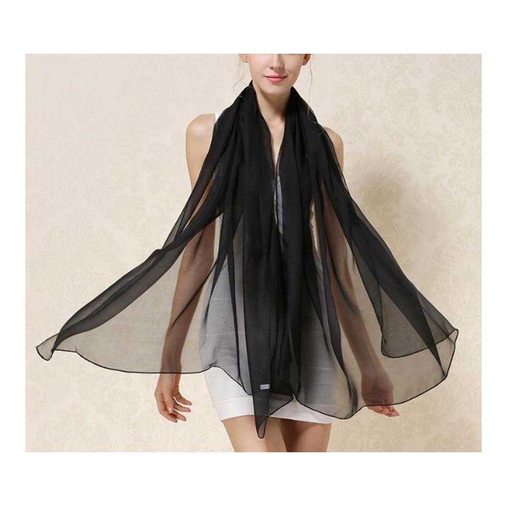 Pashminas MEISHINE 180 * 110cm - Exklusiver Damen Seidenschal 100% Reine Seide in eleganter Ausführung