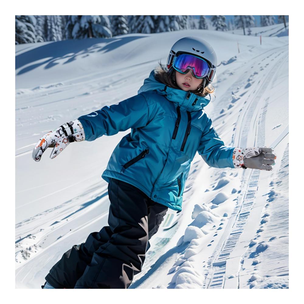 Kinder-Skihandschuhe Wasserdichte Winter-Fäustlinge für Mädchen zum Skifahren Snowboarden & Skaten