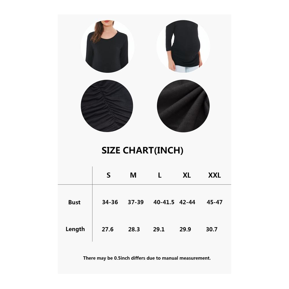 Umstands-Tanktops & -Camis 3/4 Ärmel Schwangere Tops 3er Pack