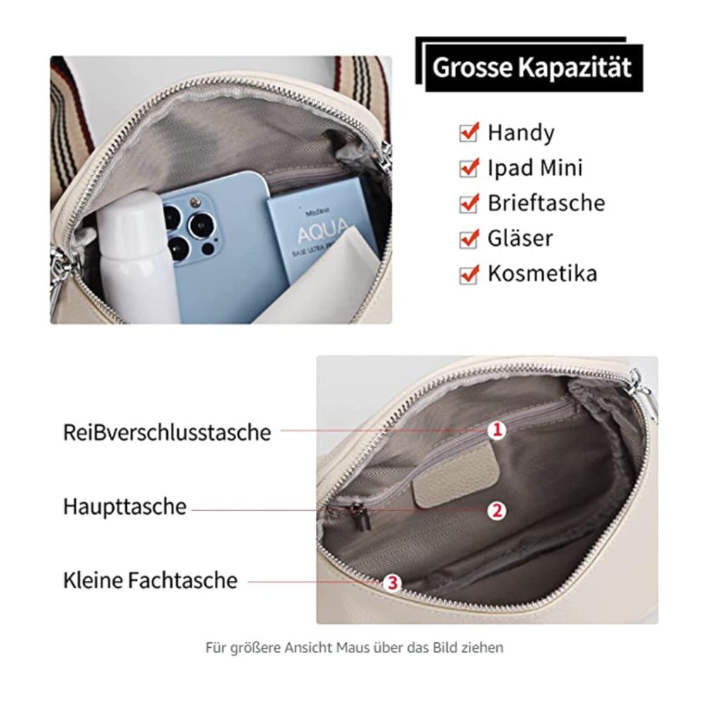 NIYUTA Stylische Bauchtasche Damen - Veganes Leder Crossbody Geldbörse mit Kartenschlitz 5cm Breiter Gurt in Schwarz - Mode-Hüfttaschen als Tragbare Umhängetasche