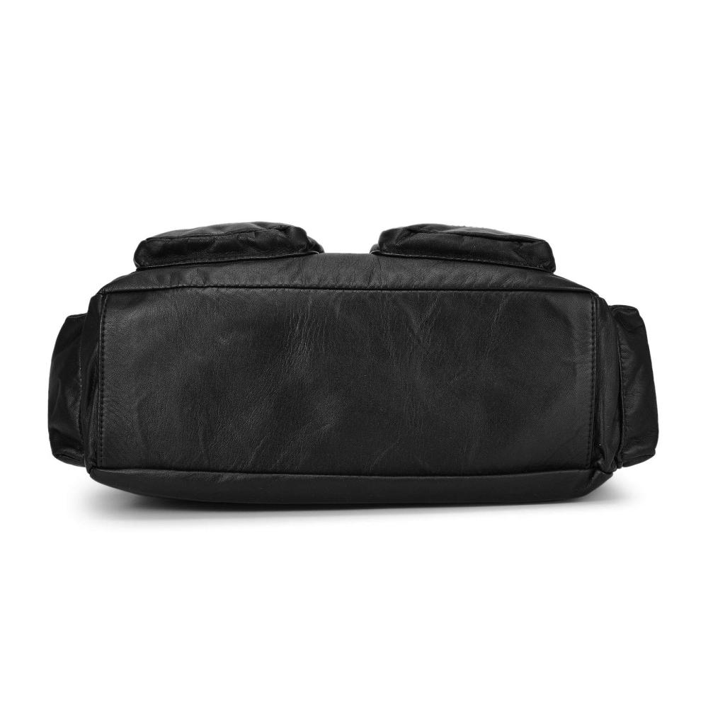 Damen Schultertasche aus Weichem Gewaschenem Leder mit Hobo-Stil Crossbody-Design und Abnehmbarem Schultergurt - Stilvolle Handtasche mit Top-Griff für Frauen