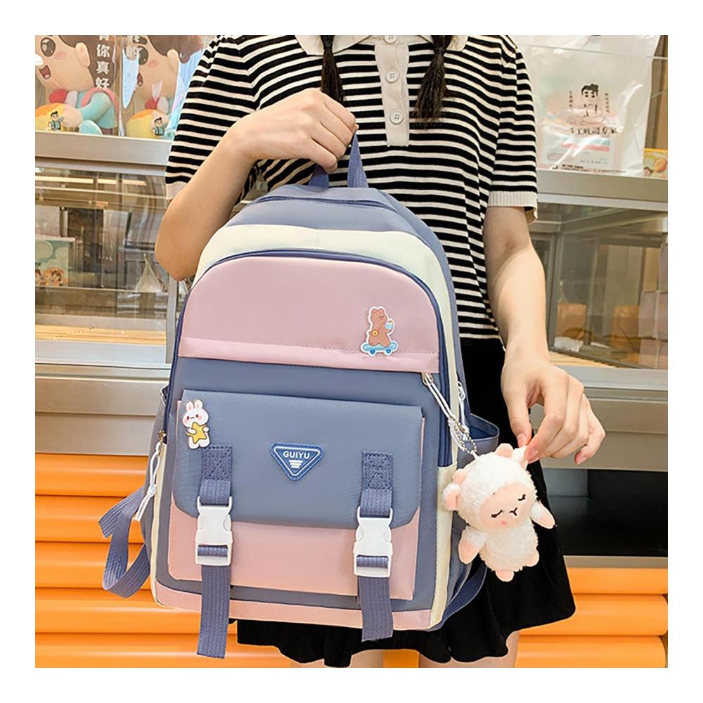 Kawaii Rucksack Sets für Mädchen Stylische Mittelschul-Büchertaschen mit Hauptfach – Multifunktionale Schultaschen für Teens und Studenten