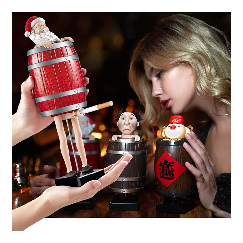 2er Set Lustige Zigarettenetuis aus AB-Harz und Holz - Elegant Tragbar und Automatischer Bounce - Ideal als Geschenk für Frauen - Lustiges Spielzeug-Zigarettenetui