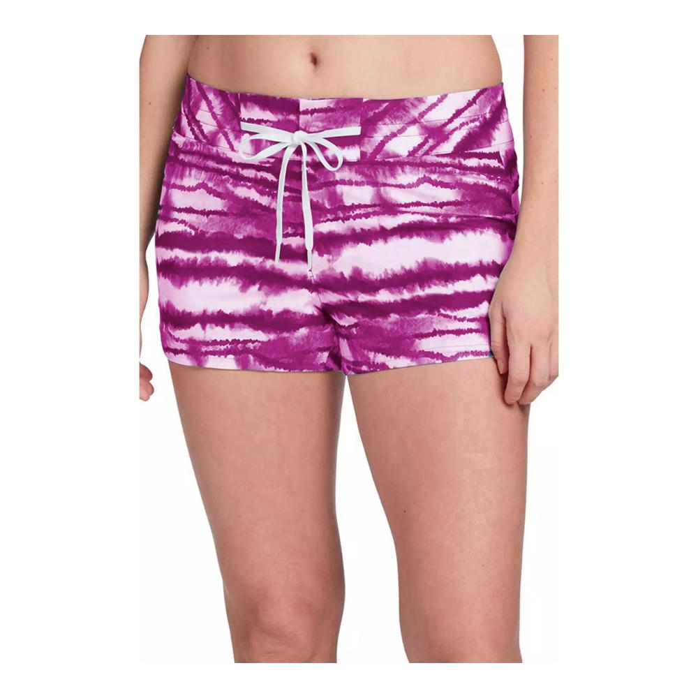 Damen Badeshorts Schnelltrocknende Boardshorts mit Kordelzug Tie-Dye Druck und niedriger Taille - Perfekt für Strand und Pool