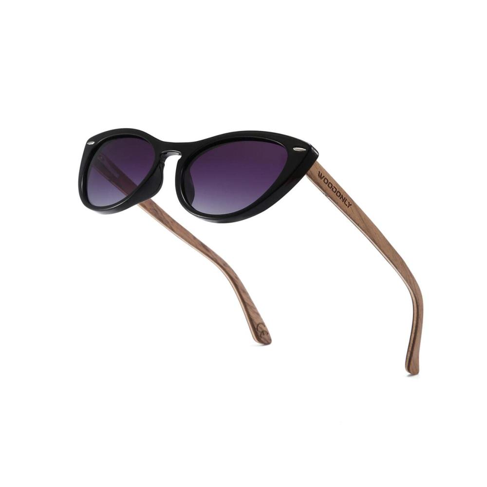 Holz Sonnenbrille Polarisiert - Stilvolle Katzenaugen-Sonnenbrille für Damen und Herren Ideales Geschenk