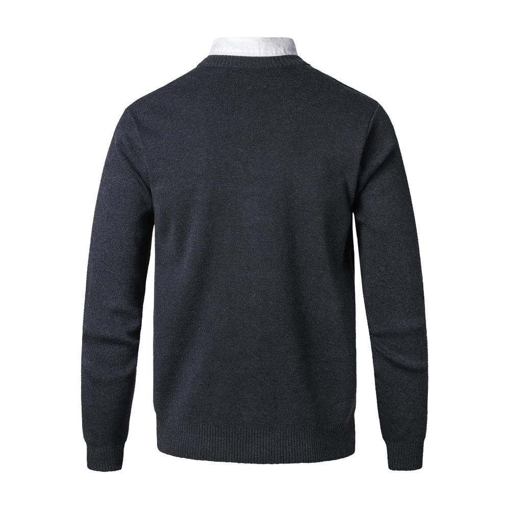 Herren Strickjacke Herbst Winter - Klassisch Warme V-Feinstrick Cardigan mit Taschen & Knöpfen