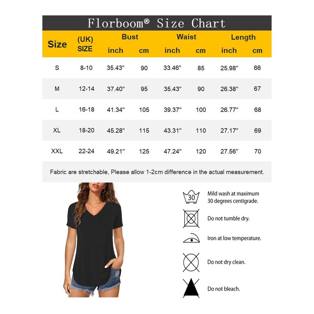 Langarmshirts Damen Modische Tunika mit V-Ausschnitt Langarm oder Kurzarm – Casual Longshirt als Basic Oberteil
