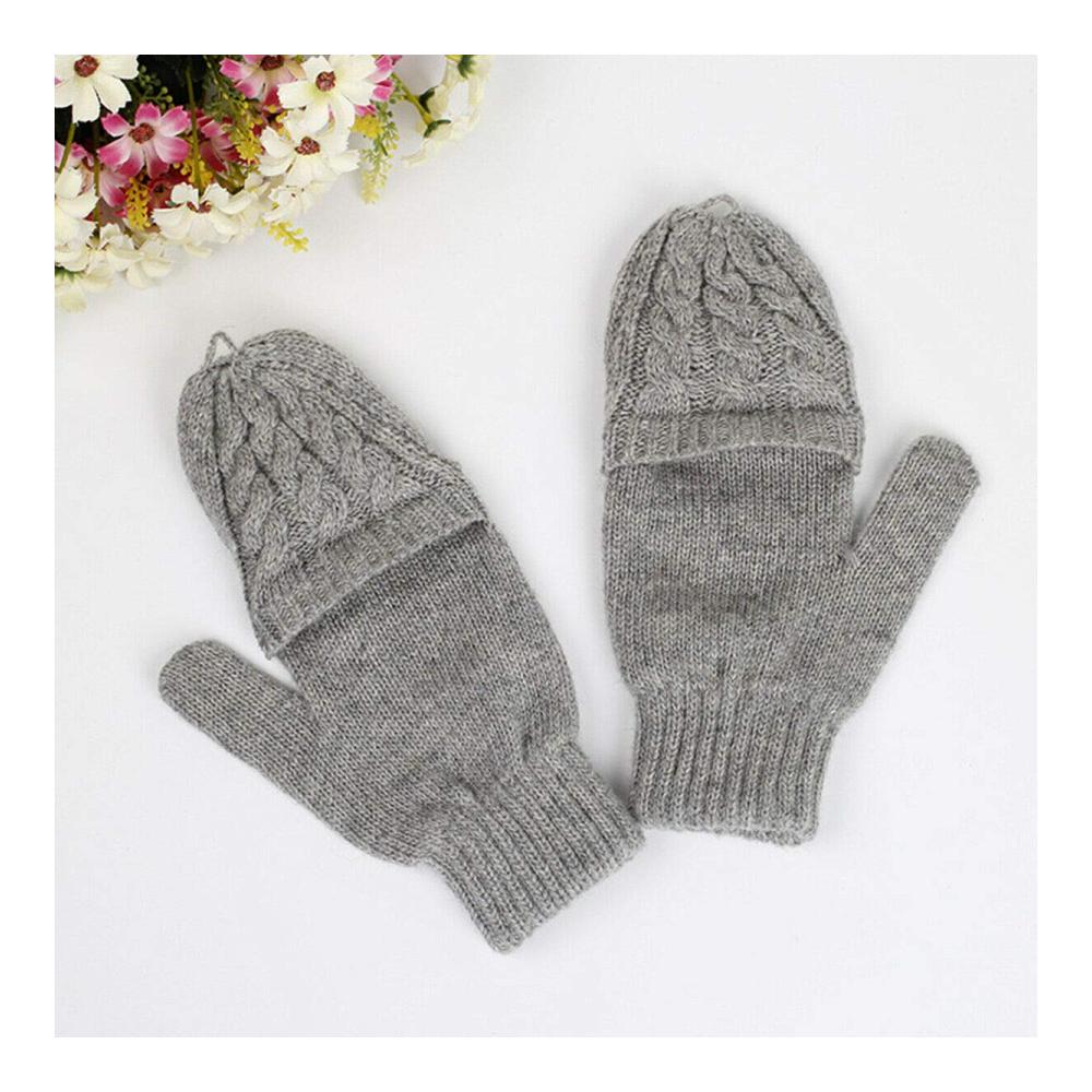 Damen Handschuhe & Fäustlinge BOSSTER - Fingerlose Fäustlinge mit Daumenabdeckung in knopfverschluss design - Ideal für Damen und Mädchen